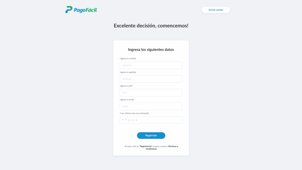 Pago Fácil Onboarding